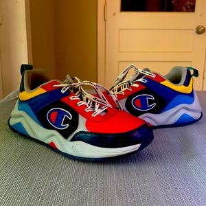 Champion brand, size 8.5, multi-color sneakers
